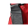 Kellner-G�rteltasche 6, schwarz, Vollrindleder, Doppelnaht, Rei�verschlussfach