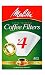 Melitta Cone Coffee Filters, White, #4, 40 Count Box (Pack of 12)