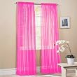 2 Piece Solid Hot Pink Sheer Window Curtains/drape/panels/treatment 60w X 84l