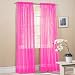 2 Piece Solid Hot Pink Sheer Window Curtains/drape/panels/treatment 60