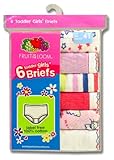Fruit of the Loom Girls 2-6x Toddler 6 Pack Wardrobe Brief