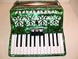 Rossetti, 2648 GRN, Piano Accordion 48 Bass 26 Key 3 Switch, Green