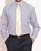 Savile Row Mens Navy White Bengal Stripe Button Down Regular Fit Dress Shirt Convertible Cuff