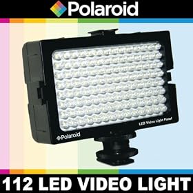 Polaroid Studio Series 112 LED Video Light Panel With Removeable Barn Doors For The Sony Alpha NEX-C3, 7, 6, 5N, 5R, 5, 3, F3, SLT-A33, A35, A37, A55, A57, A65, A77, A99, DSLR A100, A200, A230, A290, A300, A330, A350, A380, A390, A450, A500, A560, A550, A700, A850, A900 Digital SLR Cameras