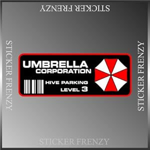 Resident Evil Umbrella Corp. Parking Decal Vinyl Decal Bumper Sticker 2"x5"