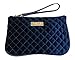 bebe Quilted Top Zip Wristlet in Danielle Design (Navy)