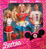 Barbie & Friends Gift Set - Dressin' Up with Mickey, Minnie & Donald! - 1991 Toys R Us Special Limited Edition Doll Set w/ Skipper, Barbie & Ken
