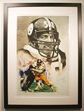 Pittsburgh Steelers Jack Lambert, "Man of Steel" Hand Signed Framed Lithograph