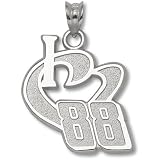 LogoArt Dale Earnhardt, Jr. Sterling Silver I Heart Pendant