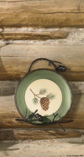 Detail image Pine Lodge Iron Wall Mounted Single Plate Rack