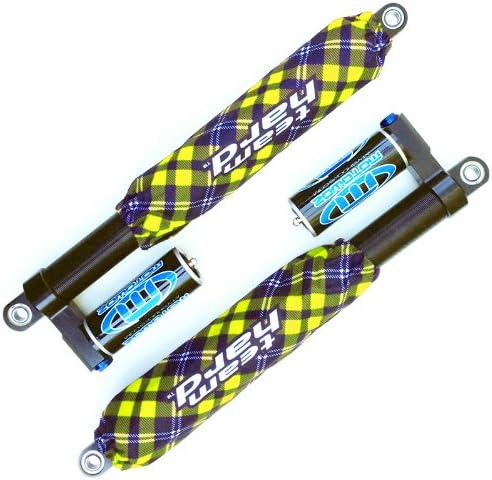 Team Hard | ATV Quad Shock Covers | Plaid Yellow