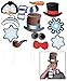 Photo Stick Props | Paper - Multicolor | Snowman & Penguin Design | Pack of 12