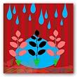 Digital Red by Miguel Paredes 8"x8" Art Print Poster Latin