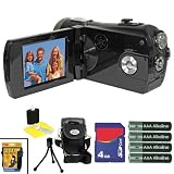 Vivitar DVR850 8.1MP High Definition Digital Video Recorder Black With 4GB Accessory Bundle