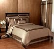 Taupe and Chocolate Hotel Spa Collection Duvet Comforter Cover 6 piece Bedding Set - King Size