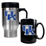 NCAA Kentucky Wildcats Stainless Steel Travel Mug & Ceramic Mug Set