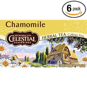 Celestial Seasonings Chamomile Herb Tea, Caffeine Free, 40-Count Tea Bags (Pack of 6)