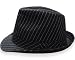 Godfather Pinstripe Fedora Hat (Black)