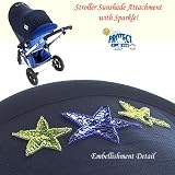 Protect-a-Bub Bling Sunshade Attachment Black Stars)