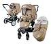 knorr-baby 808940 – Kombikinderwagen Alu Miko, camel-fluery