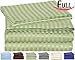Full Striped Bed-Sheet-Set Green - Brushed Velvety Microfiber -Luxurious, Comfortable, Breathable, Soft and Extremely Durable-Wrinkle, Fade and Stain Resistant - Hotel Quality by Utopia Bedding (Full, Sage Green)
