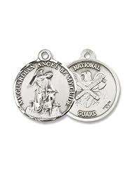 Sterling Silver Guardian Angel/National Guard Penda Stainless Silver Heavy Curb Chain