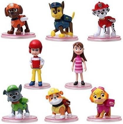 Jinnuo star 8 Pcs Tv Cartoon Figures Toys Play Set Plastic Puppy Patrol Doll Action Paw Pup Buddies Figures Toys Anime Figure