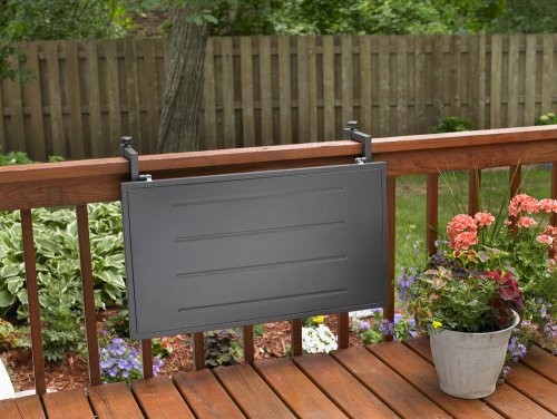 Outdoor Great Room GSRM Deck-Rail-Mounting Electric-Grill Shelf, Dora Brown