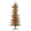 Pre-Lit Tinsel Tree w/Gold Lights - 6'