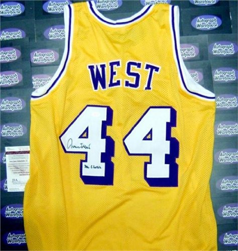 Jerry West Autographed/Hand Signed Basketball Jersey (Los Angeles Lakers) JSA