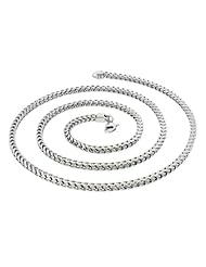 Sterling Silver Solid Franco Link Lobster Clasp Chain Necklace 5.4MM 32"