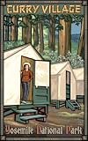 Northwest Art Mall Yosemite National Park Curry Village Artwork by Paul A Lanquist, 11-Inch by 17-Inch