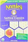 Annie's Homegrown Organic Bunny Classic Crackers Saltines, 6.5 Ounce Boxes (Pack of 6)