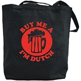 Canvas Tote Bag Black Buy Me Drink Dutch Antillean Netherlands Antilles Country