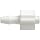 Value Plastics White Nylon Tube Fitting, Male Luer with Integral Lock Ring to 200 Series Barbed Coupler, Tube ID