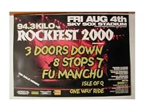 3 Doors Down Fu Manchu 8 stops 7 Handbill Poster Three
