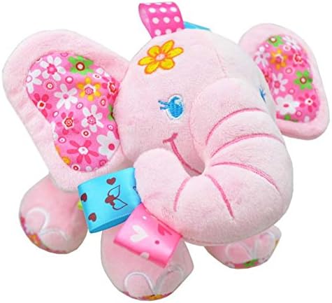 Ebrima Multifunctional Elephant Pull Boll Baby Carriages Hanging Crib Hanging Appease Toys-pink