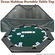 52 x 52 Octagon Padded Poker Tabletop Green (fls)