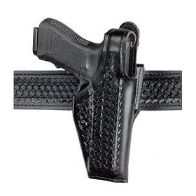 Safariland 200 Top Gun Mid-Ride, Level I Retention Holster - Plain Black, Right Hand 200-77-161 by Safariland