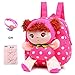 Little-Sweet Cute Kids Toddler Backpack Plush Toy Backpack Snack Travel Bag Pre-School bags For Girls 1-5years (pink)
