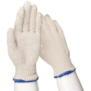 West Chester 706SL Cotton/Polyester Glove, Elastic Wrist Cuff, 8.5" Length, Large (Pack of 12 Pairs)