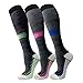 Compression Socks for Men & Women(3 Pairs),15-20mmHg is Best Stockings for Running,Nurses,Athletic,Medical,Pregnancy,Travel-Boost Performance,Blood Circulation&Recovery(Multicoloured 3,Large/X-Large)