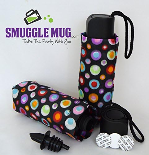 Umbrella Flask w/ Lid Seals &amp; Speed Pourer (Multi-Color Polk-a-Dot)