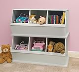 Badger Basket Three Bin Storage Cubby - White
