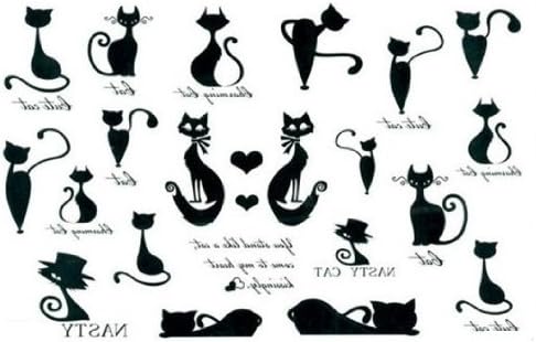Men and Women Waterproof Temporary Tattoo Kitten Series Tattoo Sticker