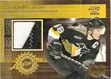 2000-01 Pacific Jersey Patches 13 Jaromir Jagr Pittsburgh Penquins (Piece of Authentic 2 Color Jersey - Serial #D To 10 - Hockey Cards)