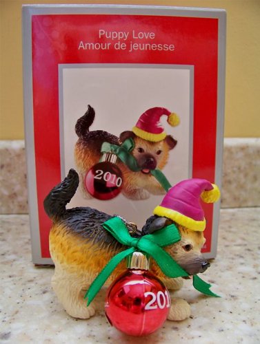 Carlton Cards 2010 Heirloom Puppy Love Christmas Ornament