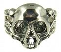 Silver Gents Skull Ring