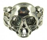 Image of Silver Gents Skull Ring
