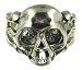 Silver Gents Skull Ring
